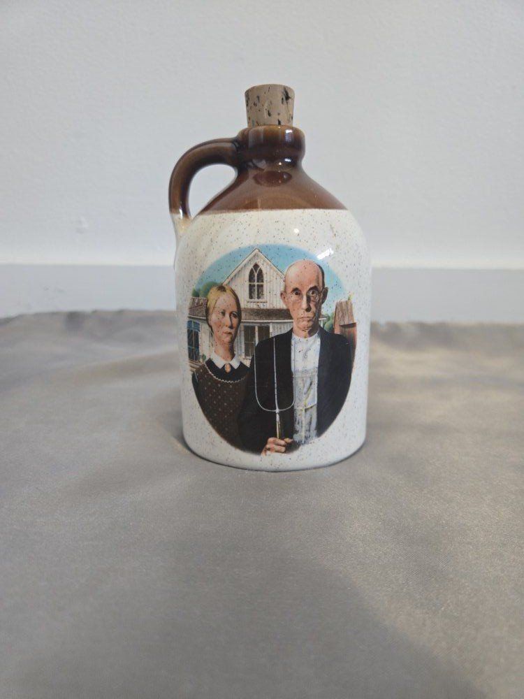 5" American Gothic McCoy Jug w/ cork stopper