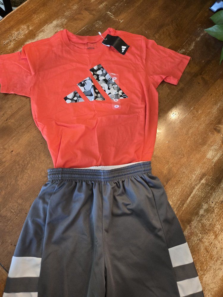 Adidas shirt with shorts together or separate