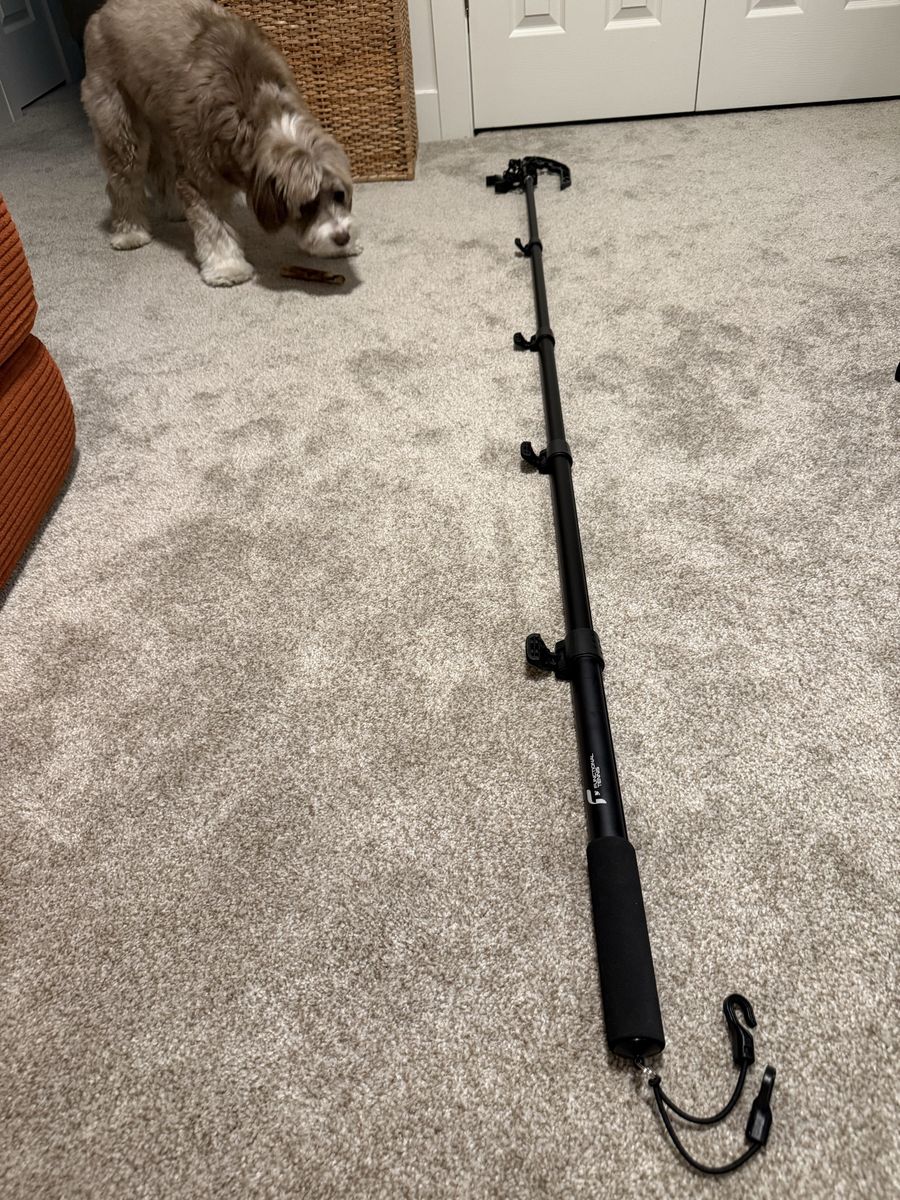 Functional tennis camera mount stick