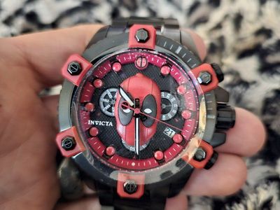 Invicta Pro Diver Marvel Deadpool Watch 52mm Black/Red Men's Chronograph Limited Edition