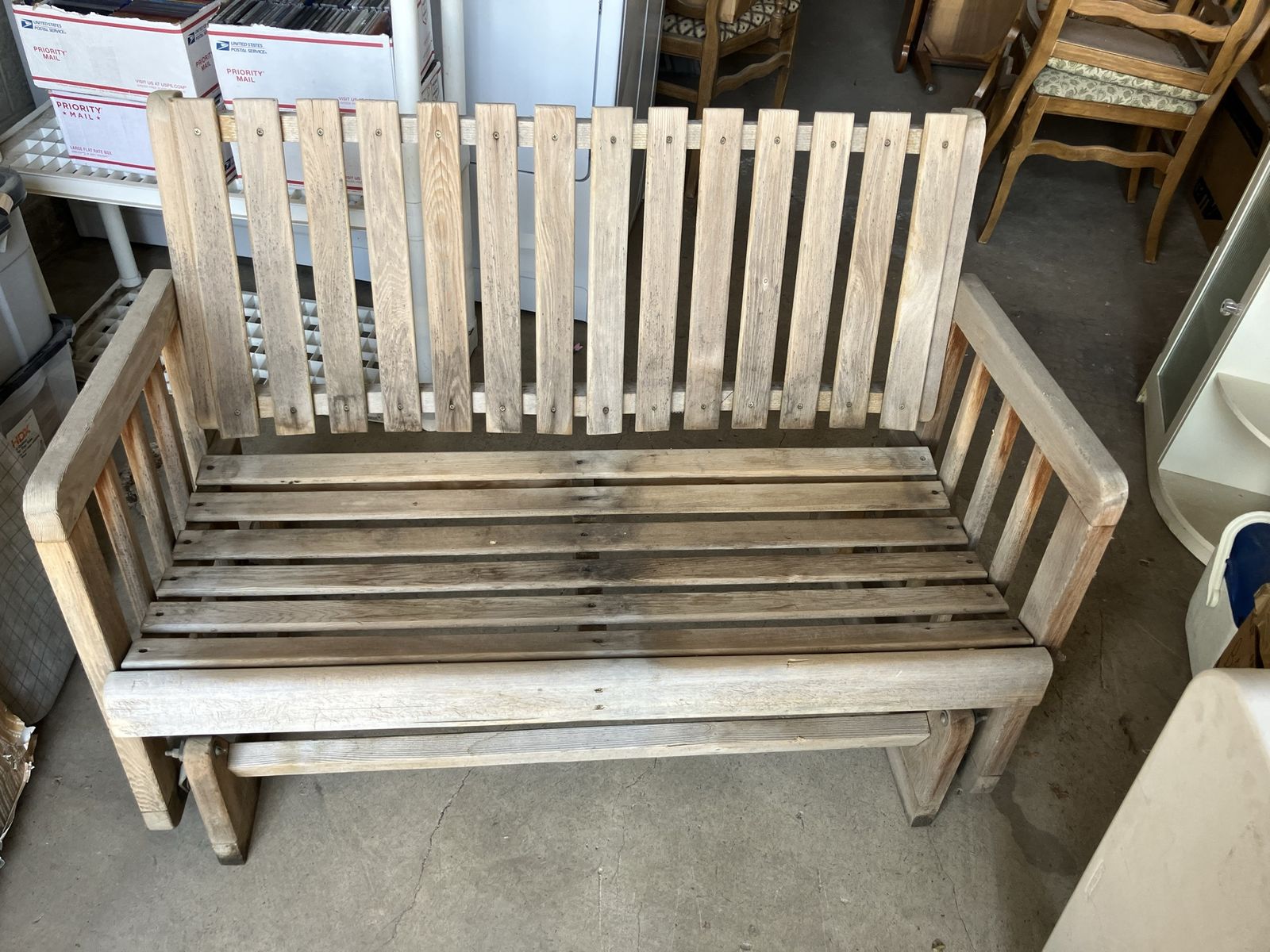 Wooden porch glider