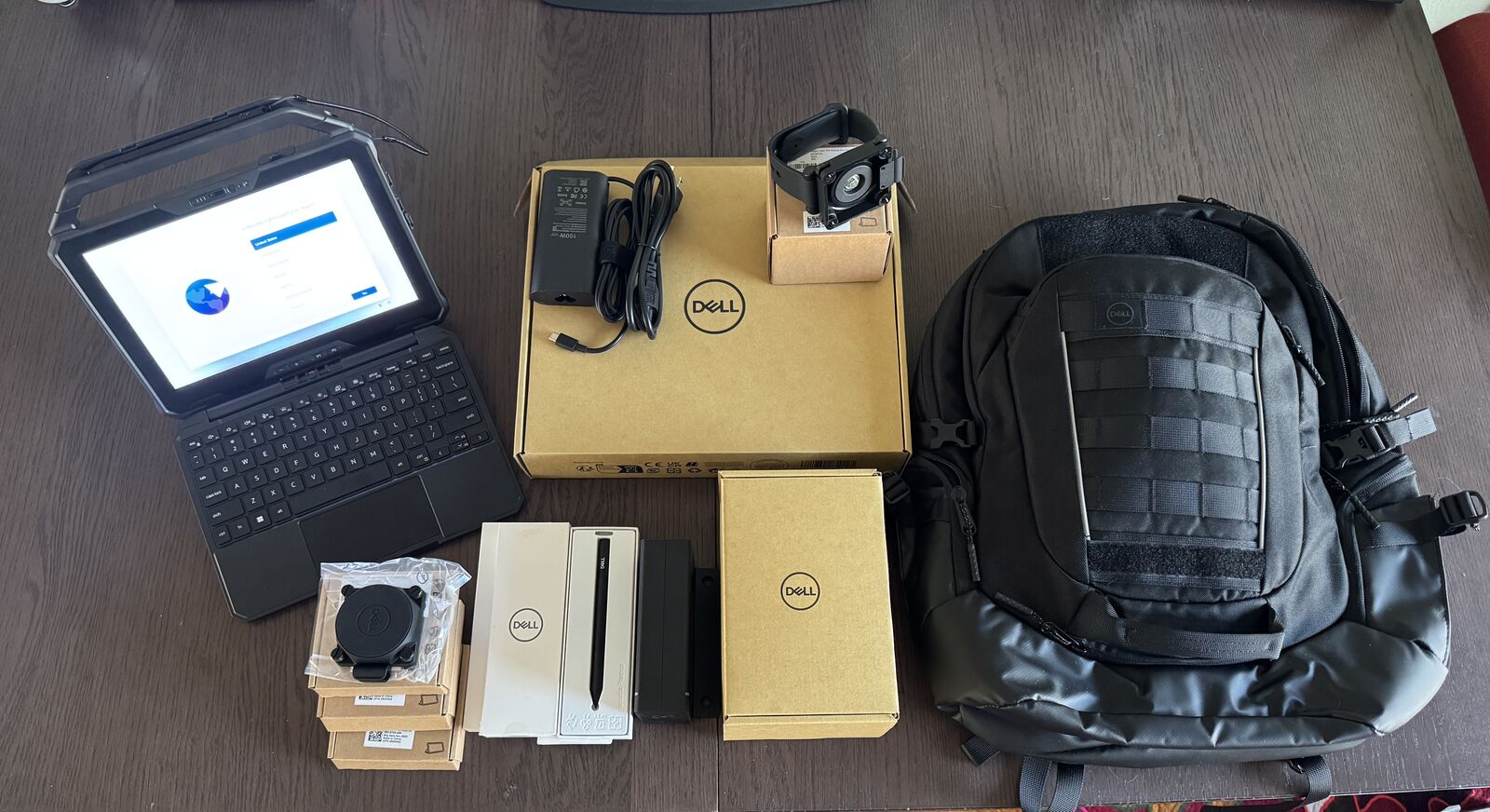 Dell 7030 Latitude Rugged Extreme Tablet, with keyboard, all accessories, backpack, new