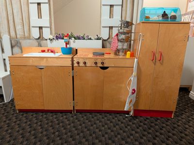 Wooden Play Kitchen Set - Fully Stocked