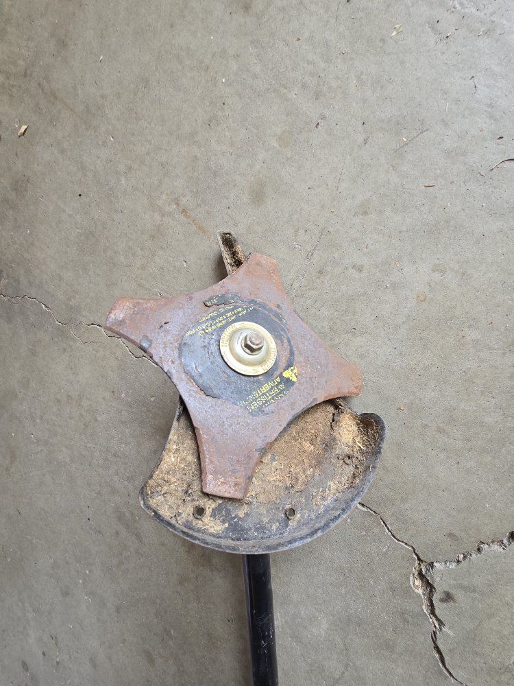 Used String Trimmer Brush Cutter Blade Attachment with Safety Guard