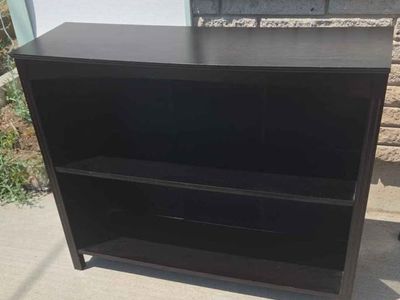 Black Wooden 2-Shelf Bookcase / Storage Shelf - Used