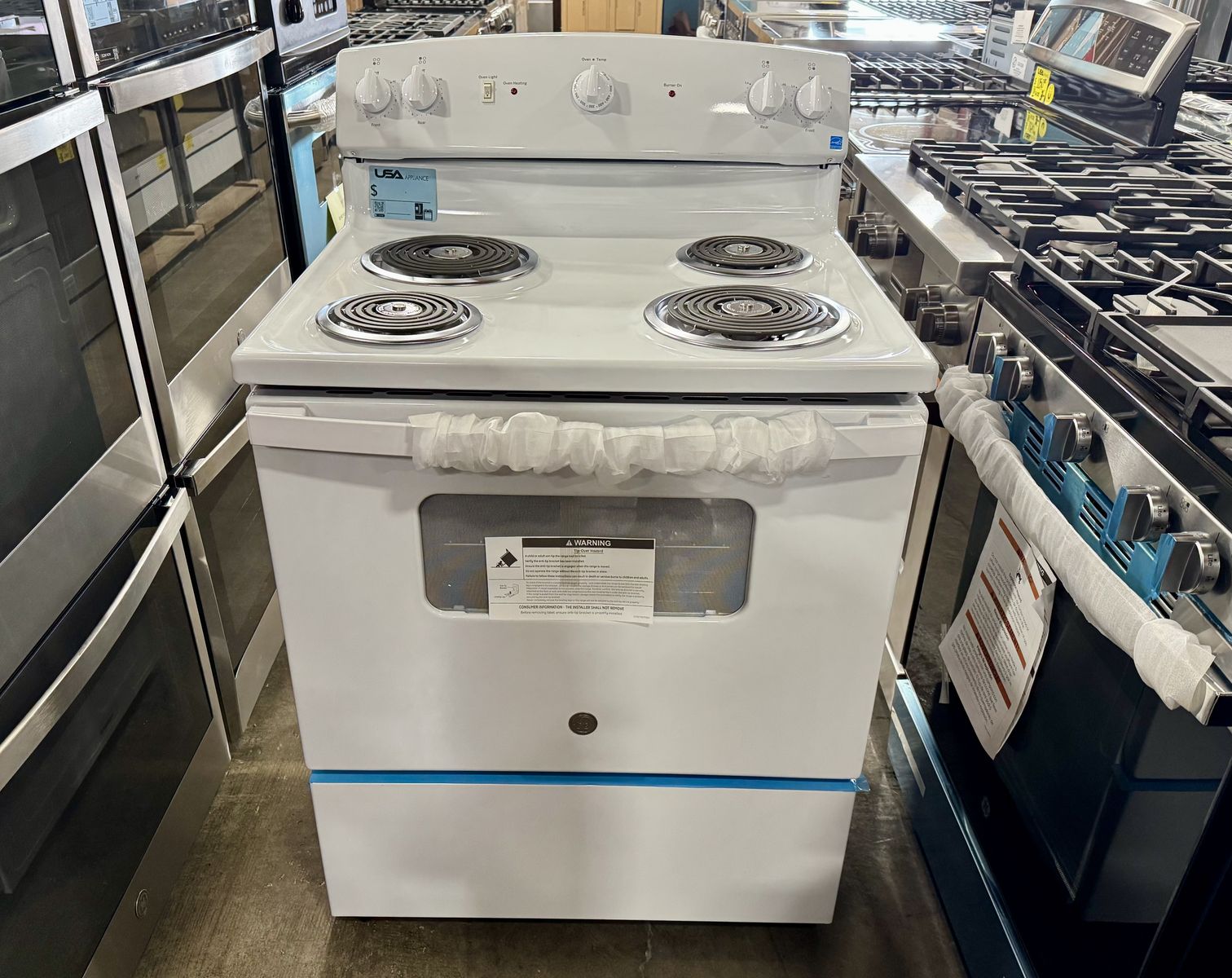 GE ELECTRIC WHITE RANGE