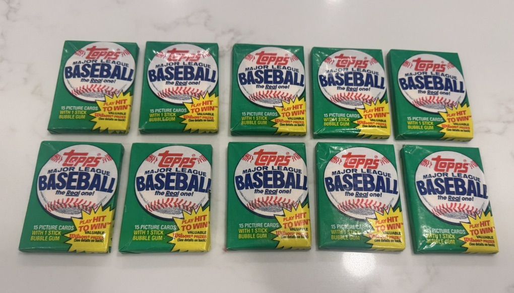 1981 Topps Baseball Wax Cards- 10 Unopened Packs