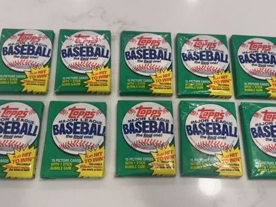 1981 Topps Baseball Wax Cards- 10 Unopened Packs
