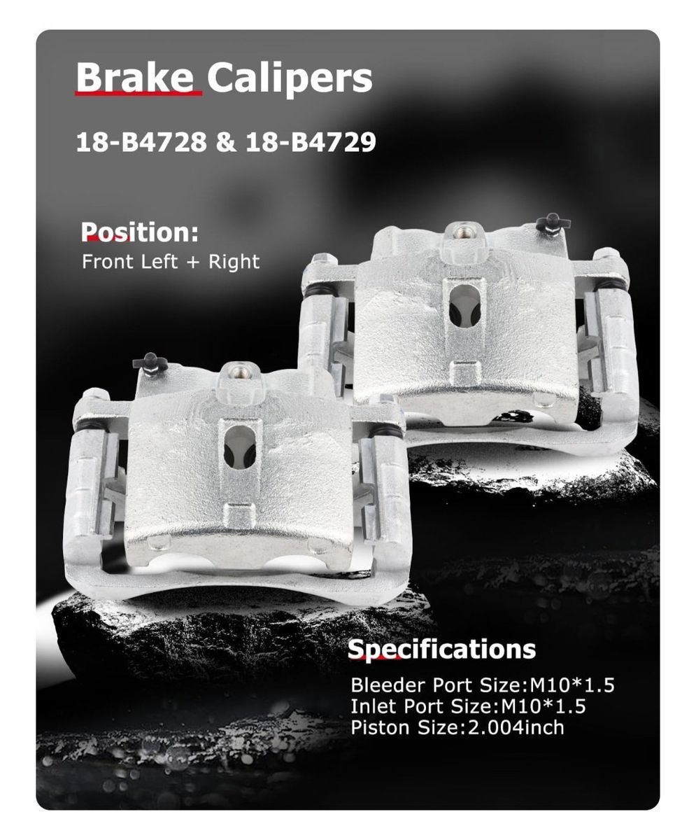 Front Left & Right Brake Calipers Assembly w/Bracket For 1999-2008 Chevrolet GMC Cadillac Trucks SUV Tahoe Yukon Silverado ect