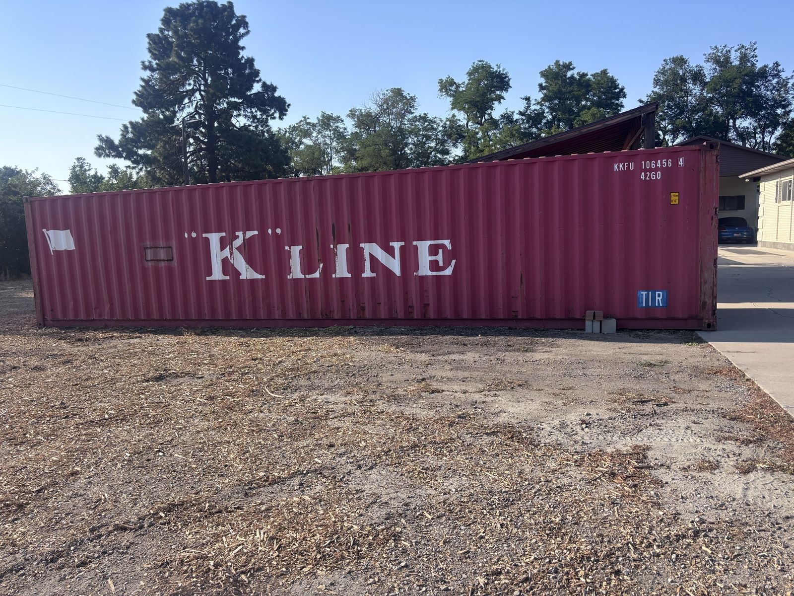 40ft Steel Shipping Container - Red K LINE Cargo Storage Container
