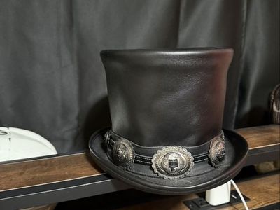Leather Top Hat/Slash Hat