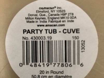 Wedding/Party tub containers 5 available