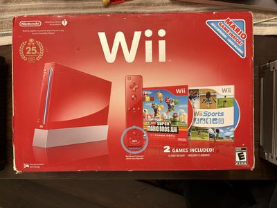 Nintendo Wii 25th Anniversary edition w/ Box & 2 games