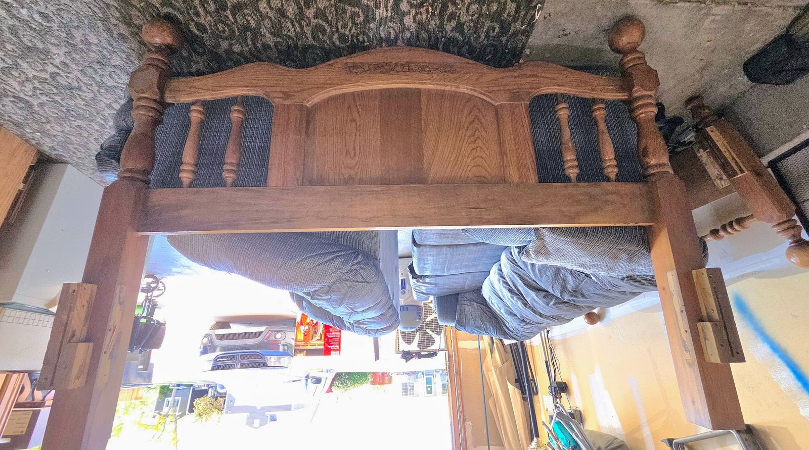 Wood Queen Headboard / Footboard Frame Included