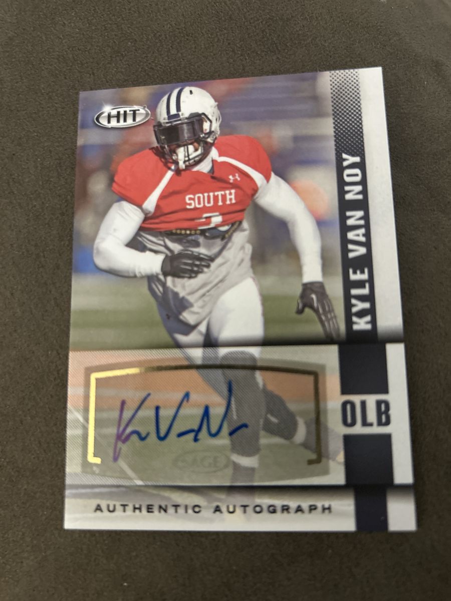 2014 Kyle Van Noy BYU Autograph Card - Hit Series OLB Authentic Signature Football Collectible Auto Brigham Young University