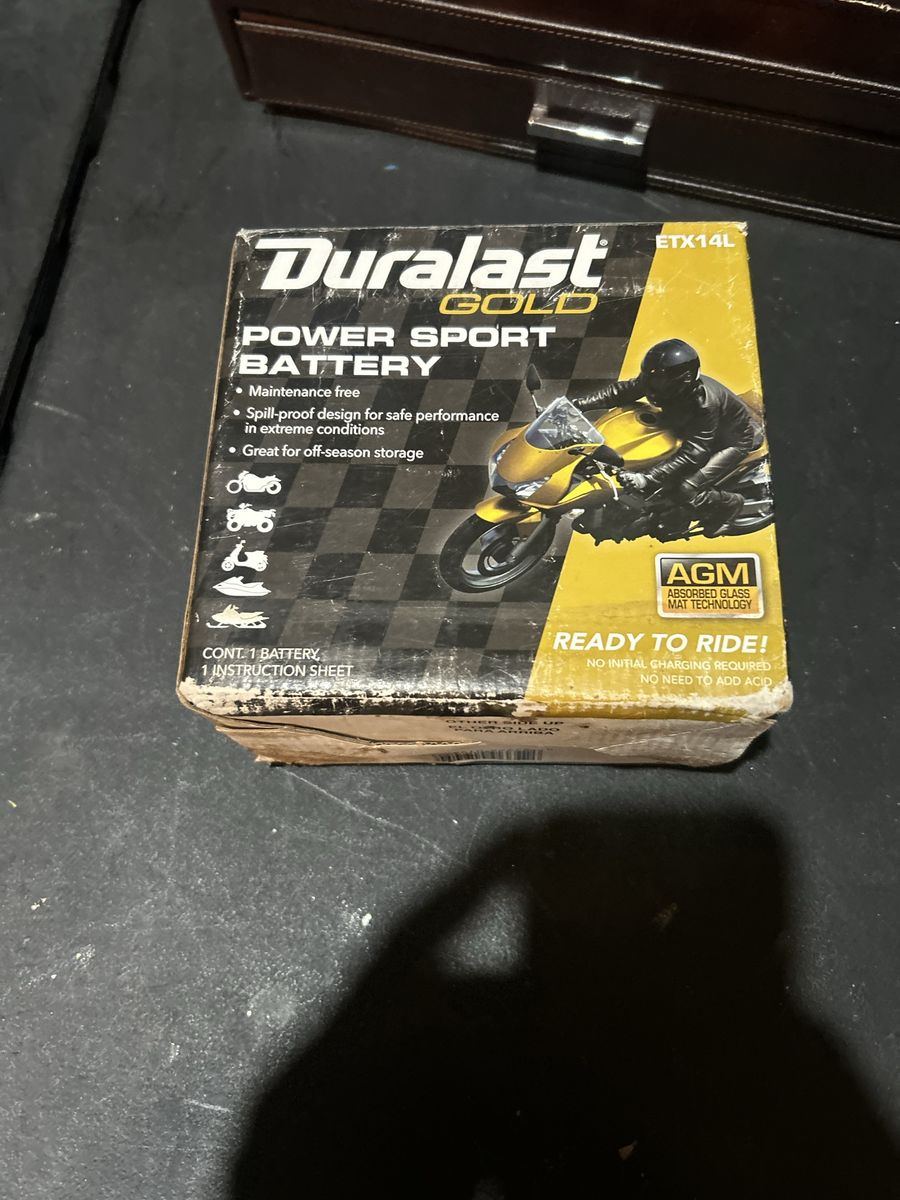 Duralast gold etx14l agm powersport battery