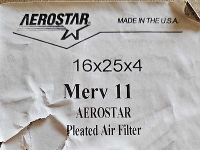 4 - Furnace / AC HVAC Filters 16x25x4 Merv 11