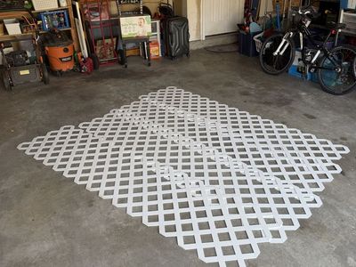 Heavy duty, plastic lattice. Deck. Fence. Landscaping