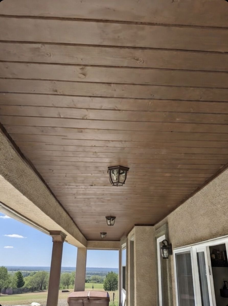 1x6 Knotty Ponderosa Pine T&G – Rustic Gold