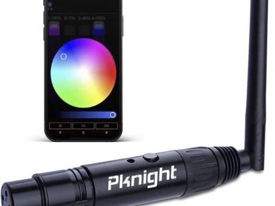 Pknight 2.4G Wireless DMX Controller,Compact Transceiver with Wi-Fi Connectivity, Supports Artnet & sACN