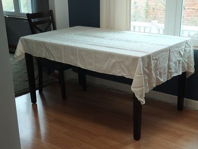 Linen Flower Pattern Ed Tablecloth