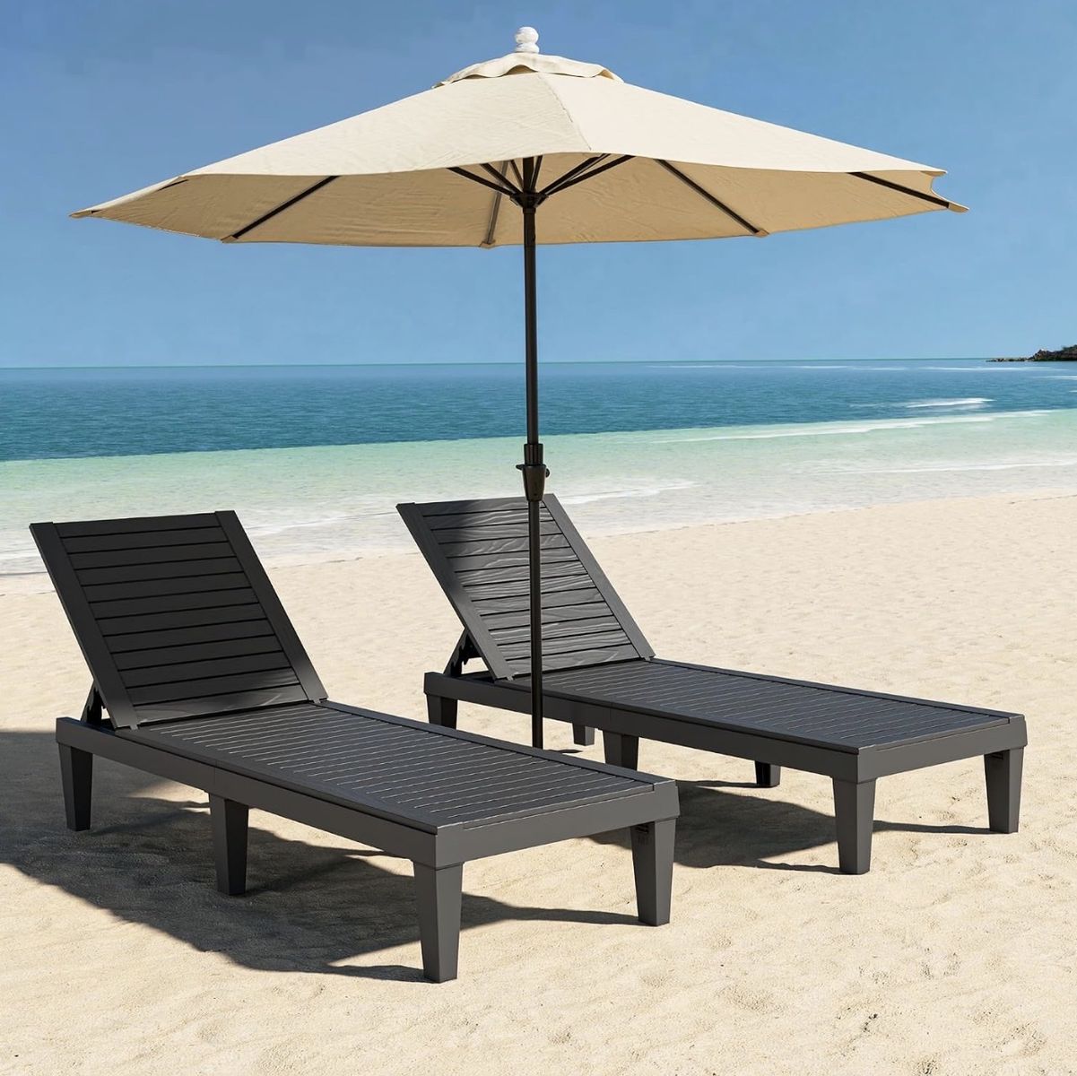Lounging chairs outside