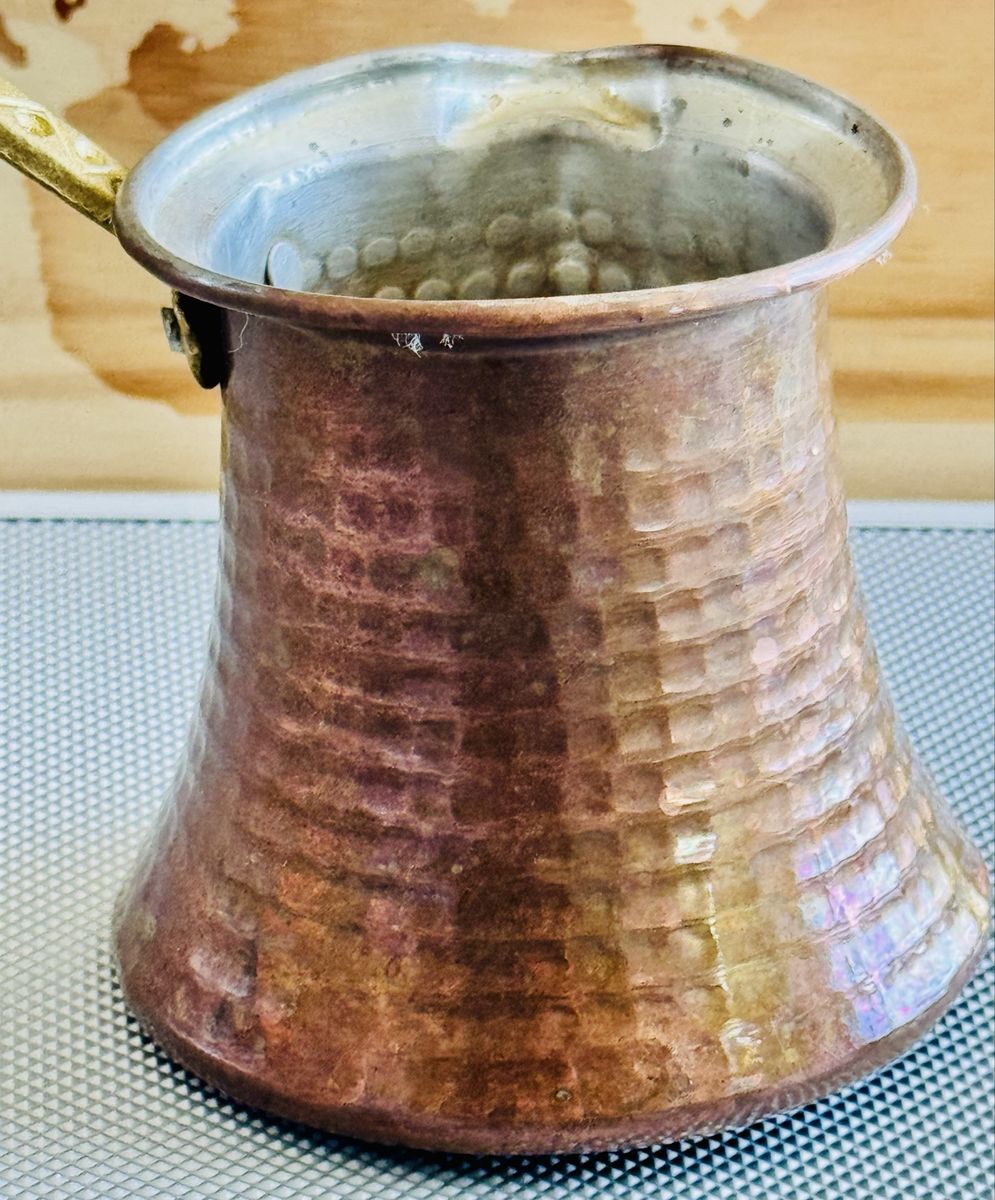 Turkis Greek Small Copper Stove Top Coffee Pot $8