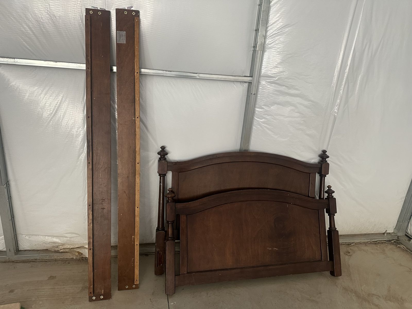 Wooden Bed Frame Headboard Footboard Rails