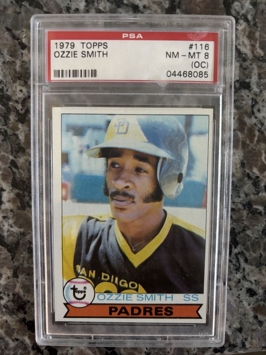 1979 Topps Ozzie Smith Rookie Card #116 San Diego Padres PSA 8 NM-MT (OC)