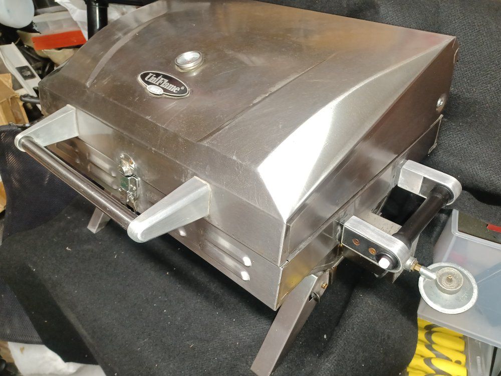 Portable Stainless Deluxe  Propane Double Grill