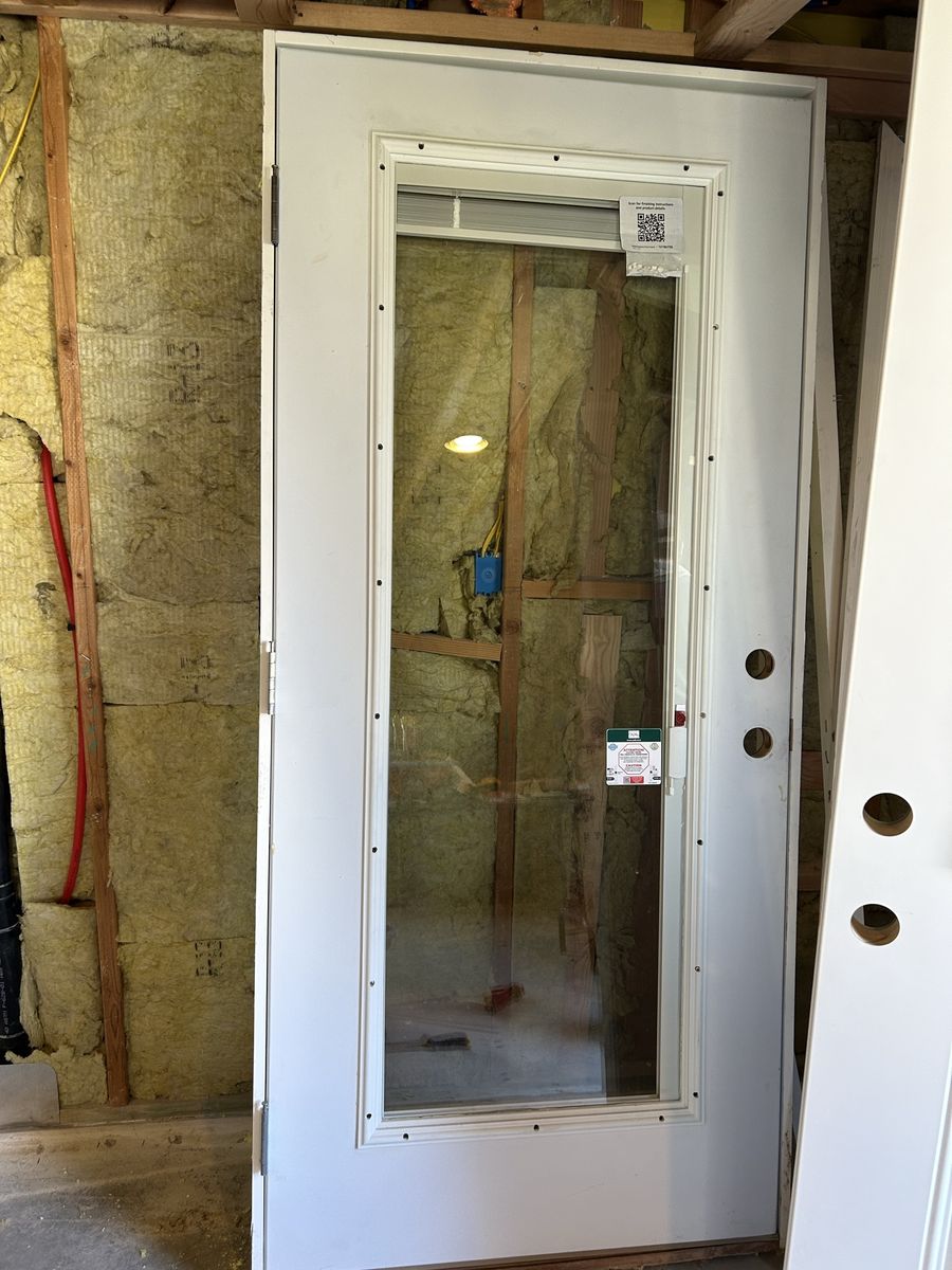 Full Glass Exterior Door With Blinds