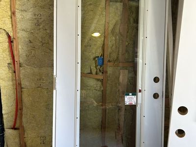 Full Glass Exterior Door With Blinds