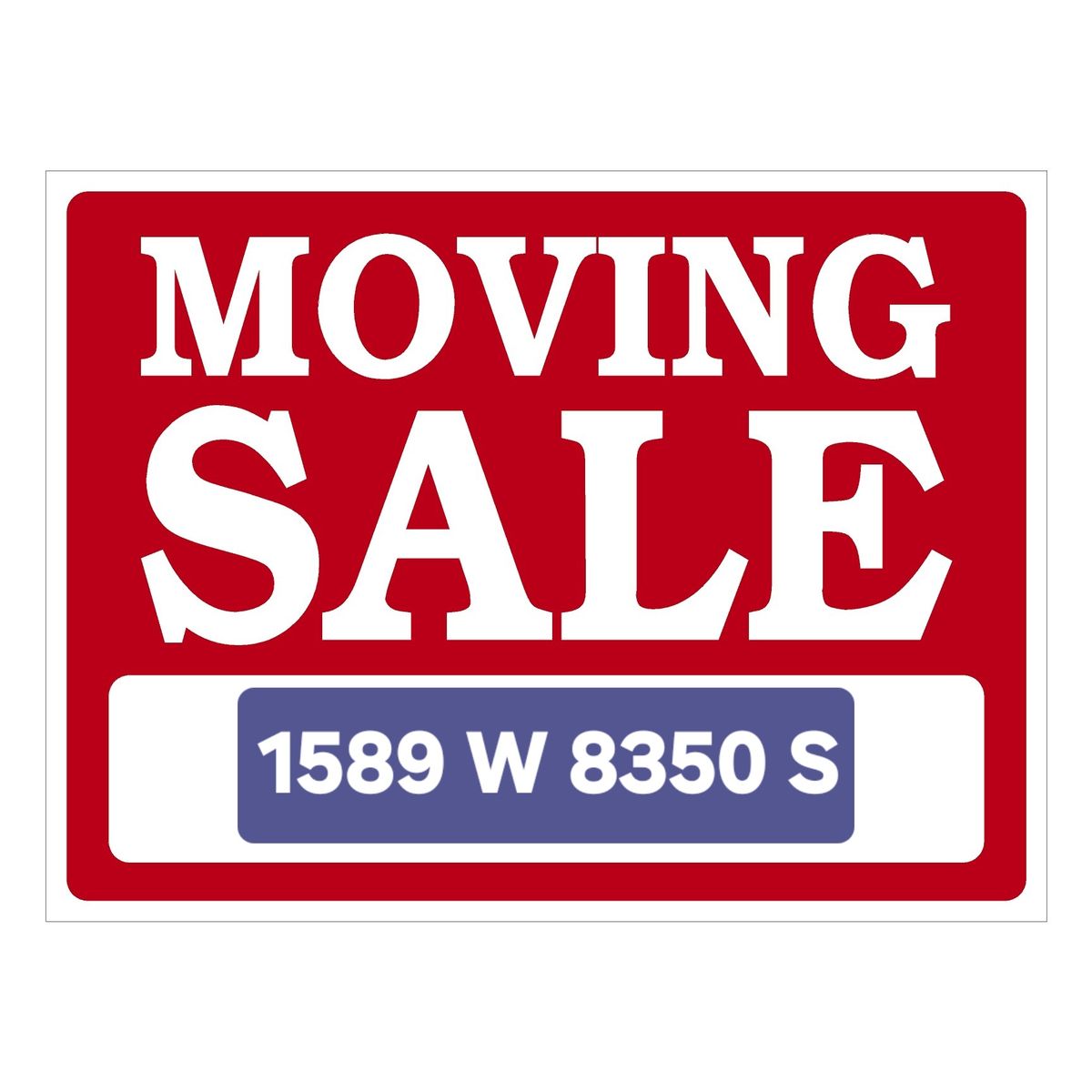 MOVING SALE, SAT 4/11/26, 9-1