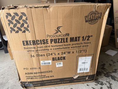 NEW Gym Floor Mats 144 Sq Ft 36 Tiles 1/2 Inch