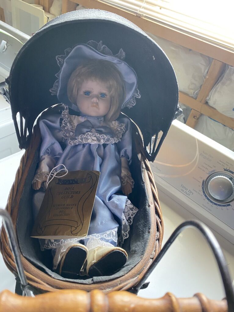 Antique Baby Carriage With Papers