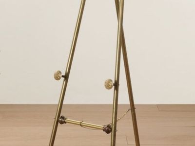 Vintage Style Brass Floor Standing Display Easel