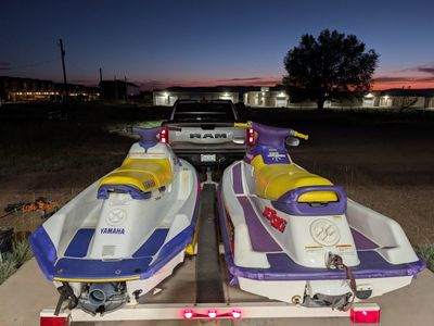 two jet skis with 2 place trailer 1996 Yamaha and 1996 Kawasaki