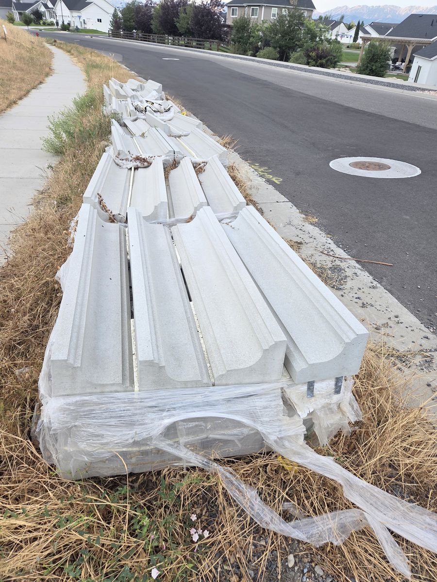 Pallet of Precast Concrete Architectural Trim / Coping Stones
