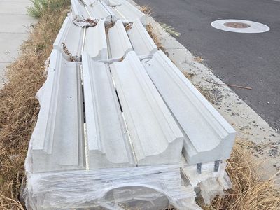 Pallet of Precast Concrete Architectural Trim / Coping Stones