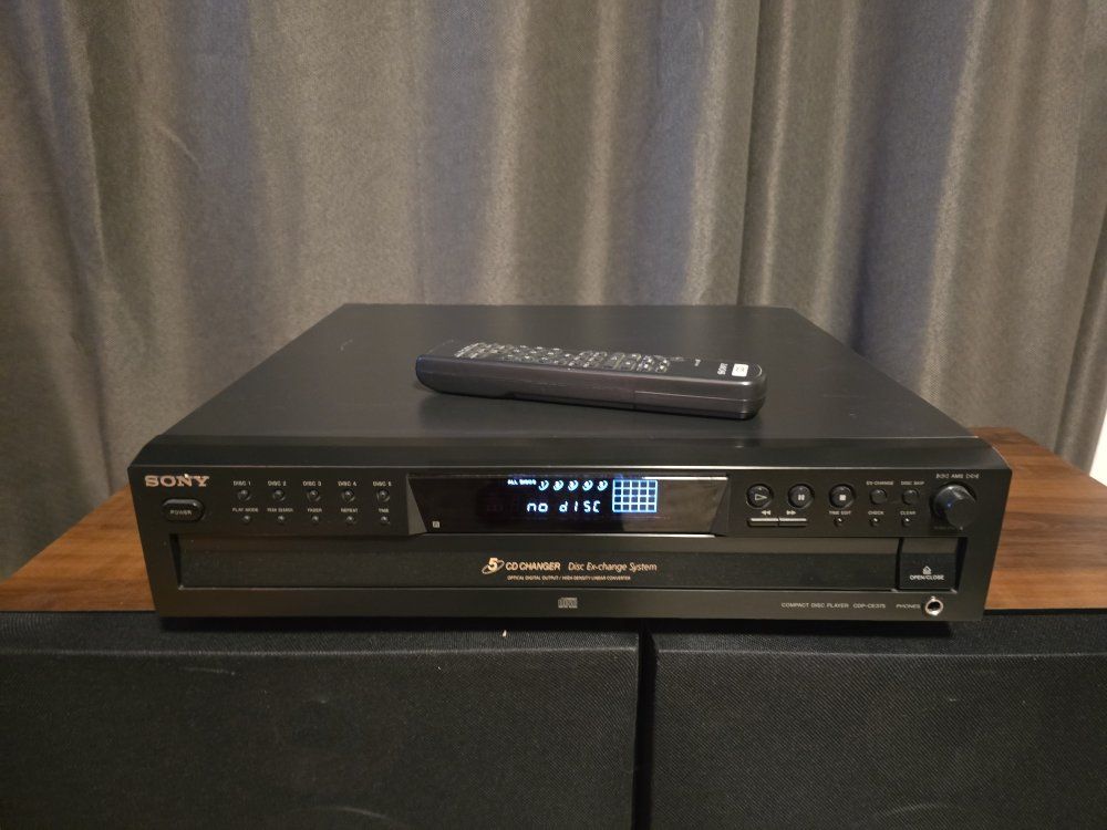 Sony CDP-CE375 5-Disc CD Changer Compact Disc Player with Remote