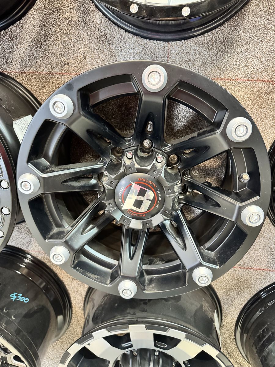 Ballistic Off-Road Matte Black; Style EMR 814, 17x9.0J). Brand new set of 4 wheels
