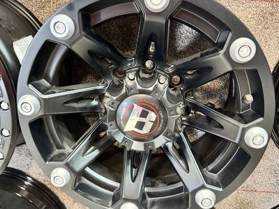 Ballistic Off-Road Matte Black; Style EMR 814, 17x9.0J). Brand new set of 4 wheels