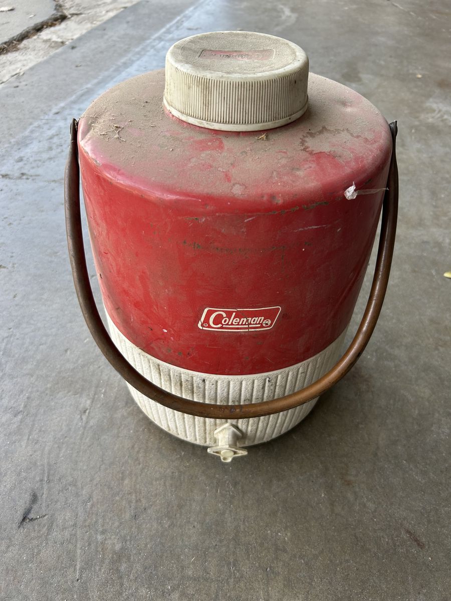 Vintage Red Coleman Drink Cooler