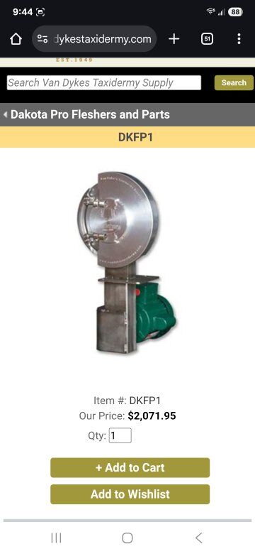 dakota pro 12 inch fleshing machine.