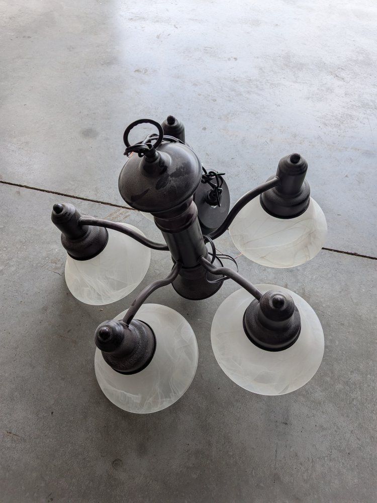 5 Light fixture, oiled bronze