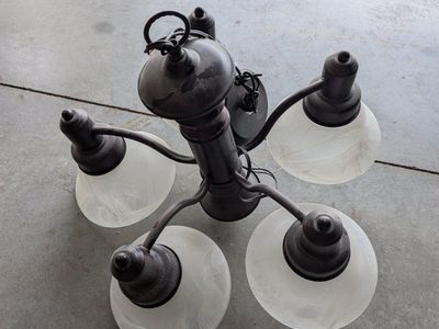 5 Light fixture, oiled bronze