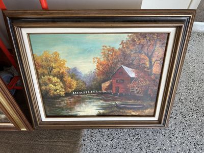 Wooded Framed Scenic Wall Picture