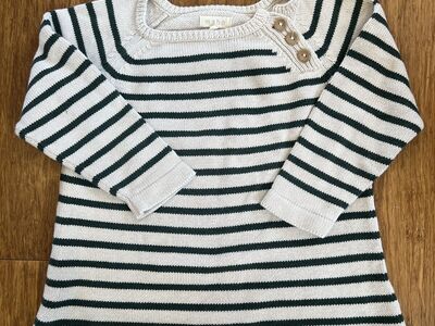 Girl’s Mabo Sweater - Hunter Stripe - Size 7-9