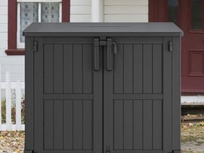 Bifanuo Outdoor Resin Storage Shed 34 Cu.ft Garden Storage Extra Large Capacity Weather Resistant Storage Box