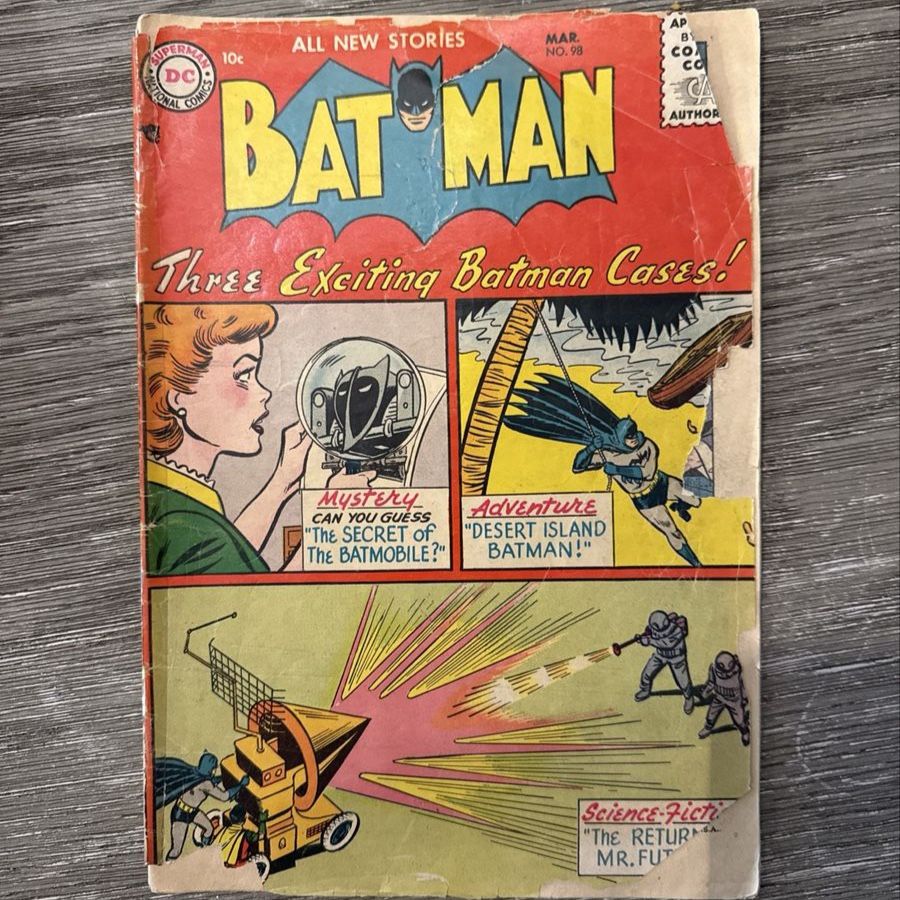 Old comic books Spider-Man, Batman, Superman